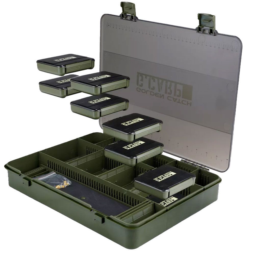 Cutie GOLDEN CATCH G.Carp Multi Tackle Box Set XL, 38x30x 5.5cm