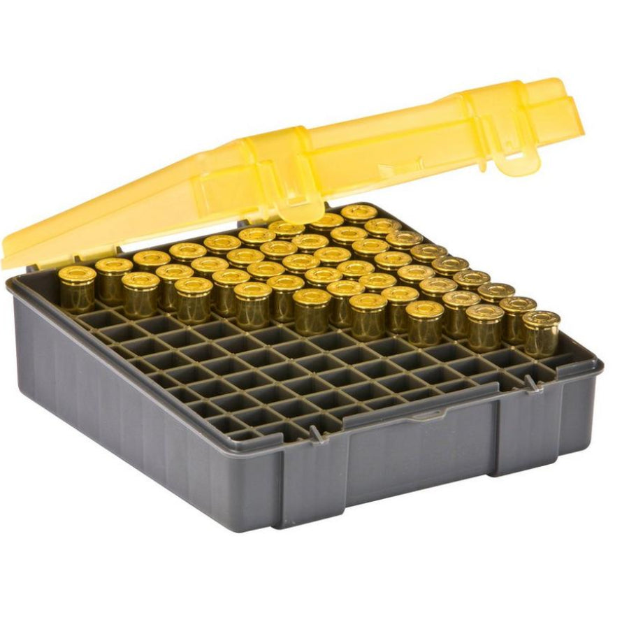 Cutie Munitie PLANO Handgun Ammo Case - .41 Magnum, Gri/Galben transparent, 100 cartuse
