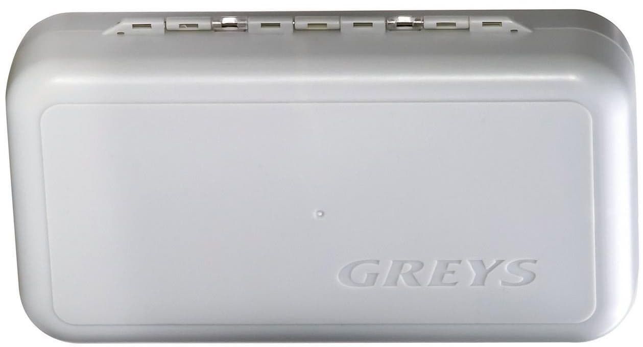 Cutie Muste Greys Waterproof Fly Box Large, White