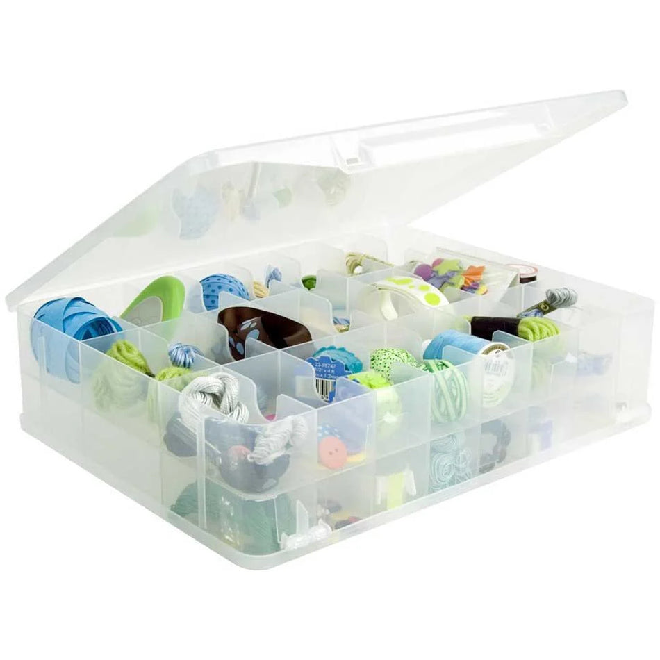Cutie Organizare Fire PLANO Thread Organizer, Transparent, 26cm x 8.25cm x 36cm