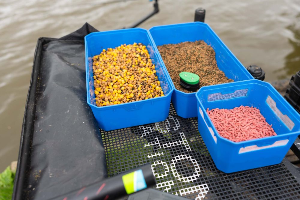 Cutie PRESTON 4Pt Bait Tub, Blue-Black