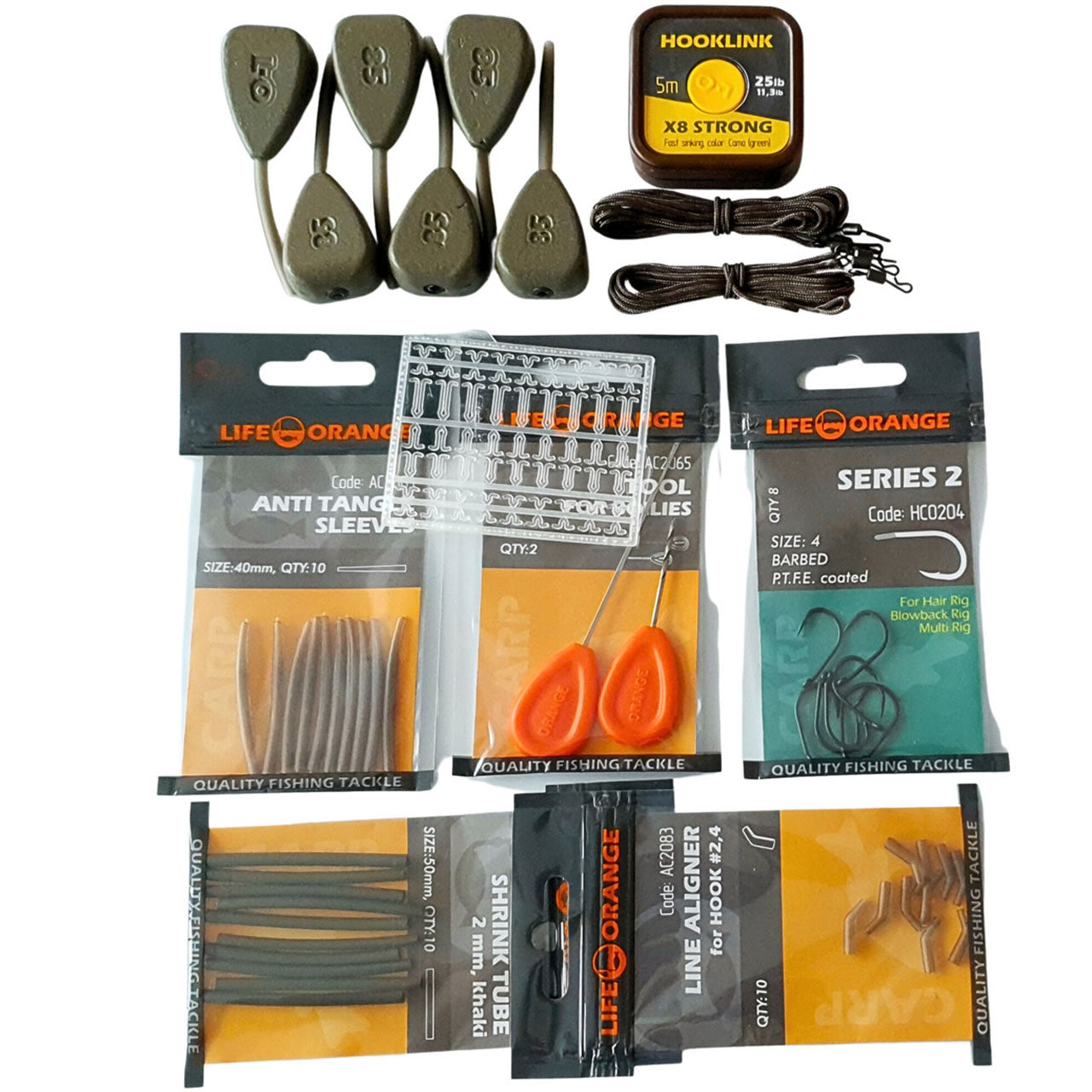 Cutie cu Accesorii Crap Orange Carp Inline 85, 61 Accesorii
