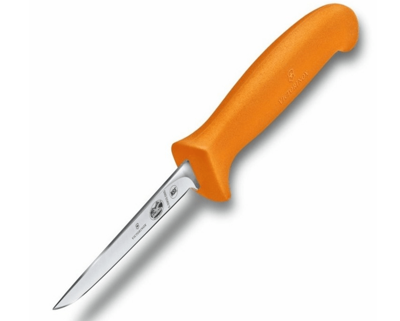 Cutit Bucatarie Victorinox Fibrox Poultry Knife, Safety Nose, 9cm, Portocaliu