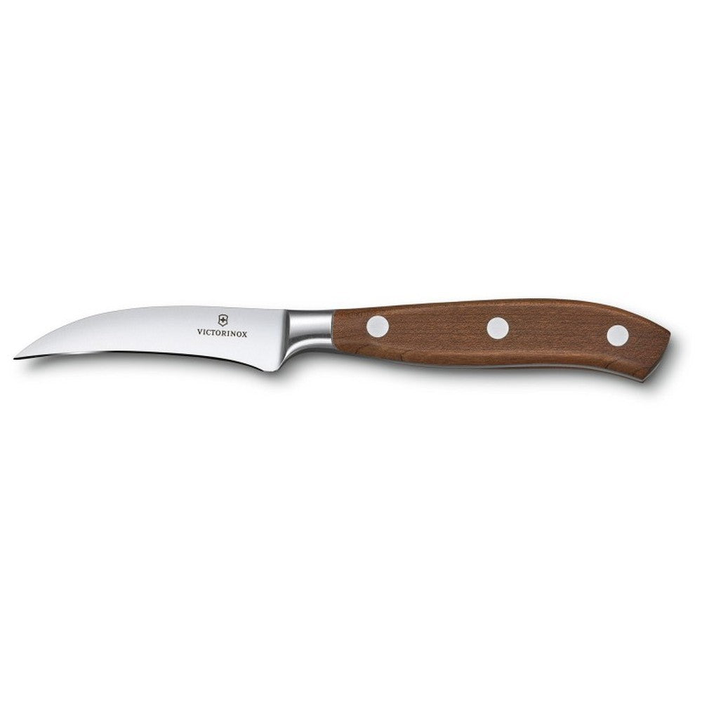Cutit Bucatarie Victorinox Grand Maître Wood Shaping Knife, Lama Curbata 8cm, Maro, Cutie Cadou