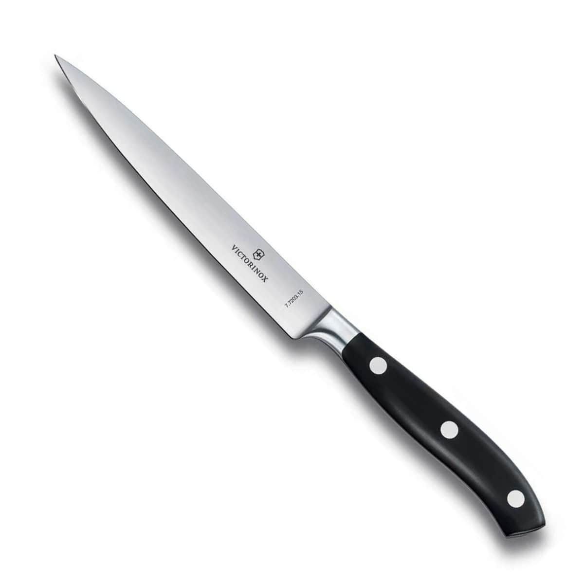 Cutit Bucatarie Victorinox Grand Maitre Carving Knife, Lama 15cm, Negru, Cutie Cadou