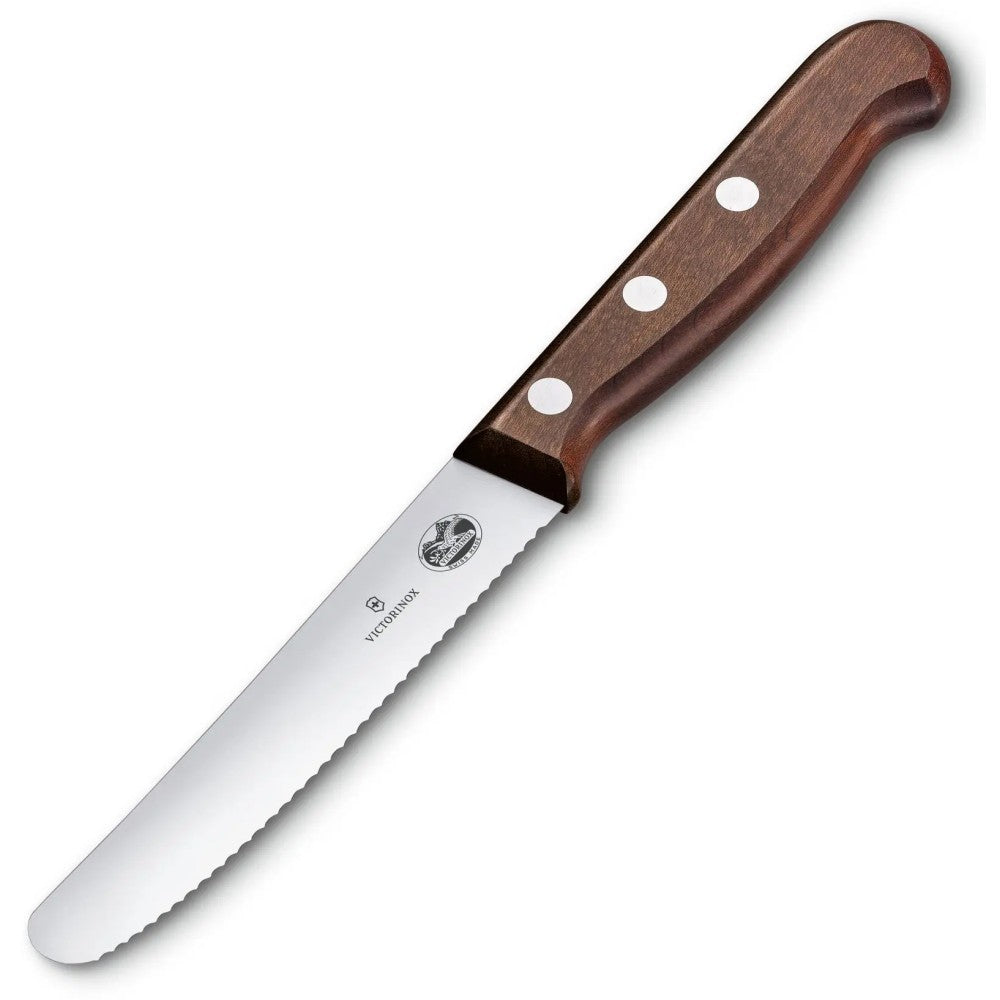 Cutit Bucatarie Victorinox, Paring Knife, Lama Zimtata 10cm, Lemn, Maro, Cutie Cadou