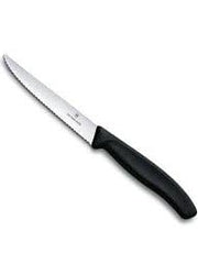 Cutit Bucatarie Victorinox Swiss Classic Steack Knife, Lama Zimtata 11cm, Negru