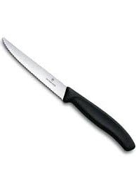 Cutit Bucatarie Victorinox Swiss Classic Steack Knife, Lama Zimtata 11cm, Negru