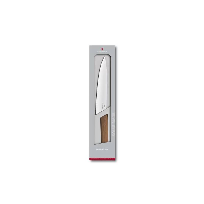 Cutit Bucatarie Victorinox Swiss Modern Carving Knife, Lama  20cm, Lemn Nuc, Cutie Cadou