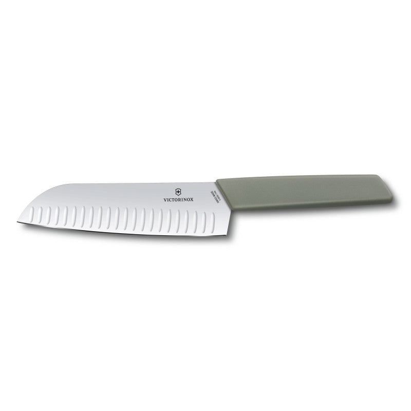 Cutit Bucatarie Victorinox, Swiss Modern Santoku Knife, Lama Gofrata 17cm, Gri, Blister