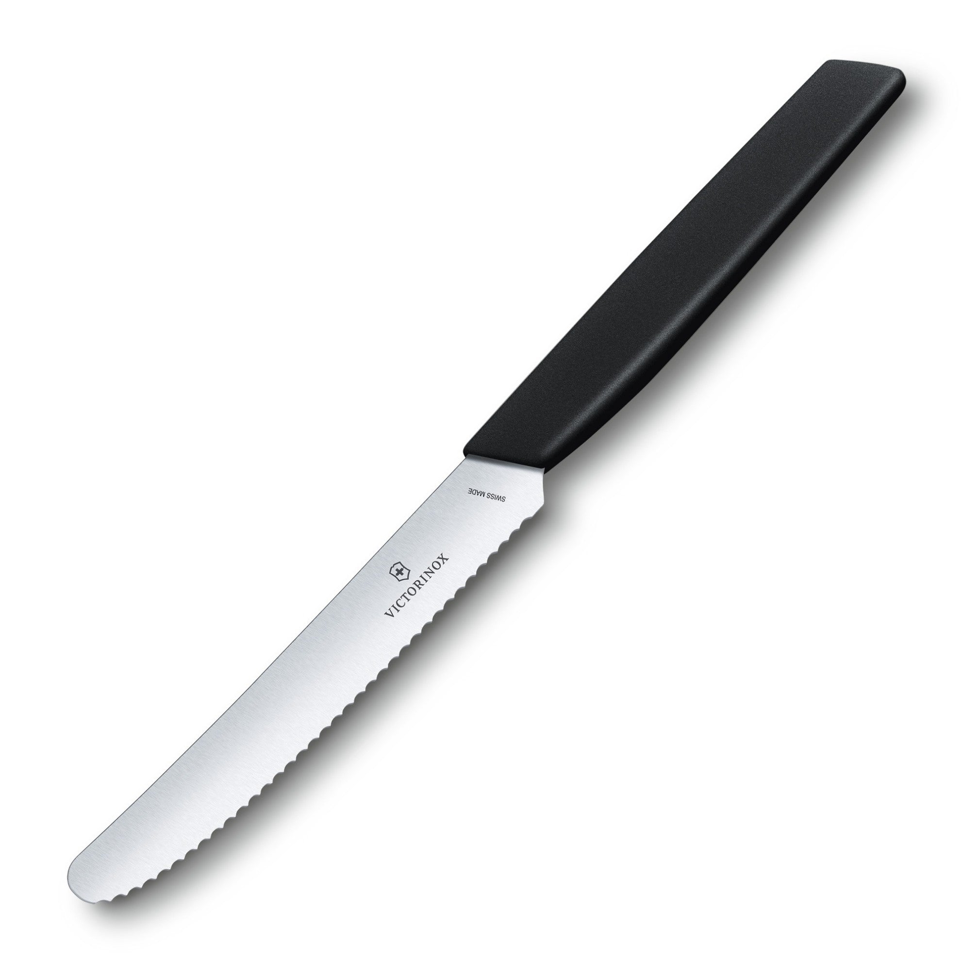 Cutit Bucatarie Victorinox Swiss Modern Table Knife, Lama Zimtata 11cm, Negru