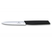 Cutit Bucatarie Victorinox, Swiss Paring Modern Knife, Lama Zimtata 10cm, Negru