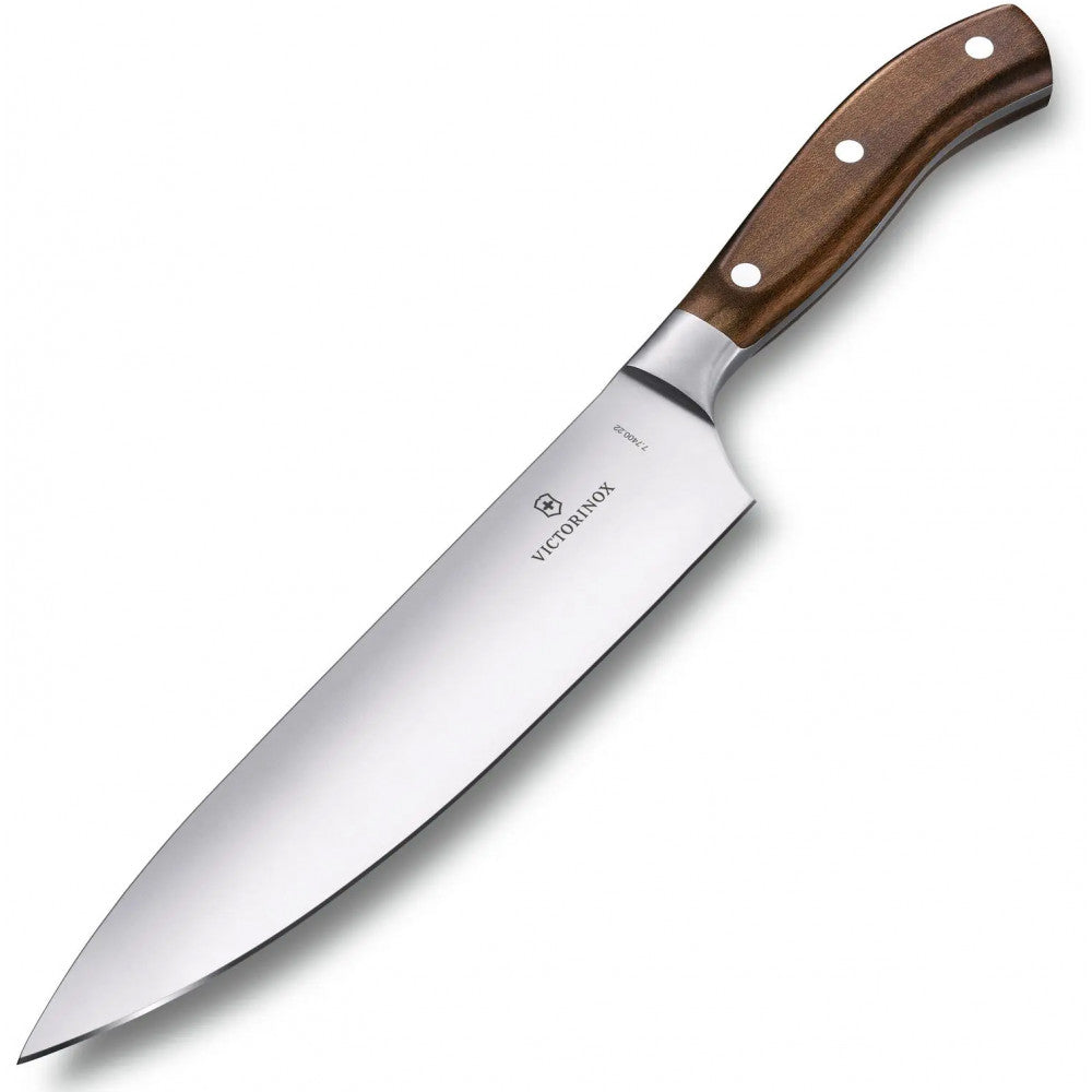 Cutit Carne Victorinox Grand Maitre Carving Knife, Lama 22cm, Lemn, Maro