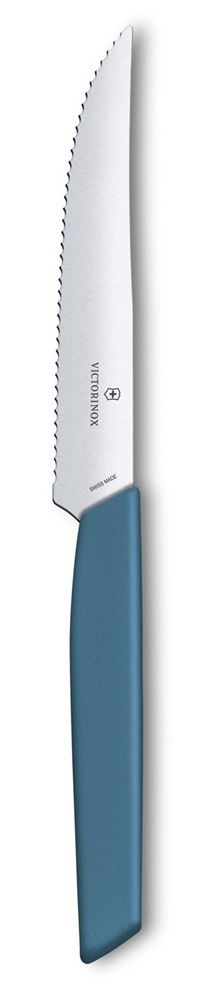 Cutit Carne Victorinox Swiss Modern Steak Knife, Lama Zimtata 12cm, Blue