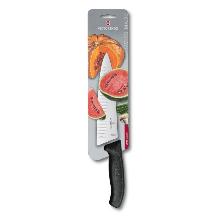 Cutit Carne Victorinox, SwissClassic Carving Knife, Lama Gofrata 20cm, Negru, Blister