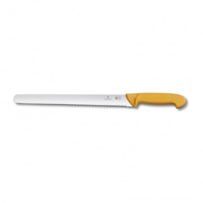 Cutit De Feliat Victorinox Swibo Slicing Knife, Lama Zimtata 30cm, Galben