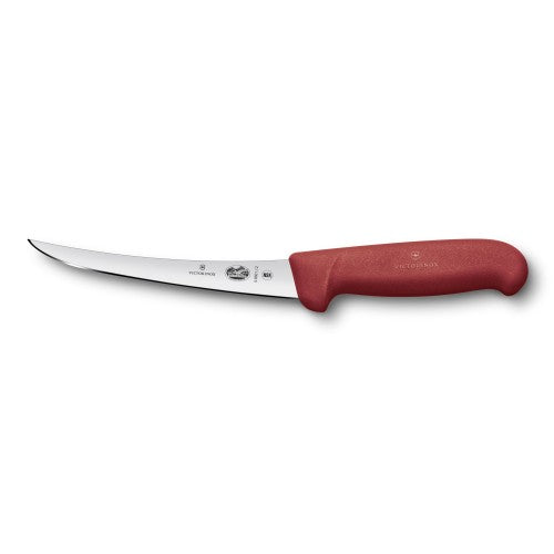 Cutit Dezosat Victorinox, Boning Knife, Fibrox, Lama Curbata 12cm, Rosu