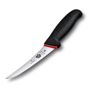 Cutit Dezosat Victorinox Fibrox Dual Grip, Curved, Lama Flexibila 12cm, Negru/Rosu