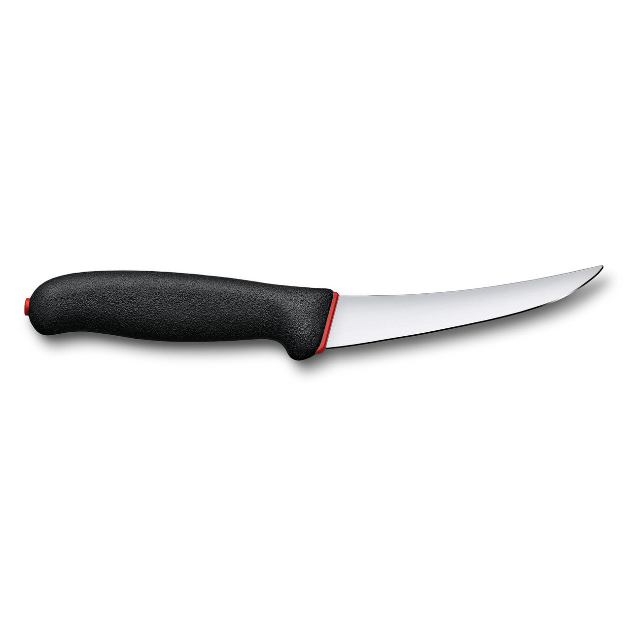 Cutit Dezosat Victorinox Fibrox Dual Grip, Curved, Lama Flexibila 12cm, Negru/Rosu