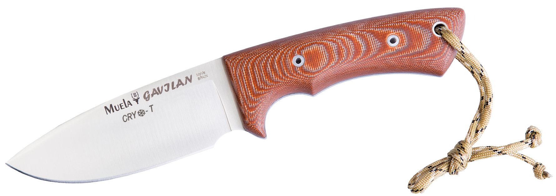 Cutit MUELA 150mm Full Tang Blade, CRYO-T Treatment, Brown Canvas Micarta