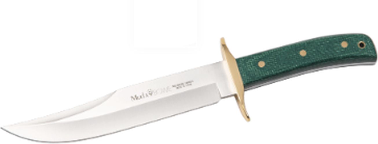 Cutit MUELA 160mm Blade BW-CLASSIC-16G, Full Tang Blade, Handle Jute Micarta Green With Brass Guard
