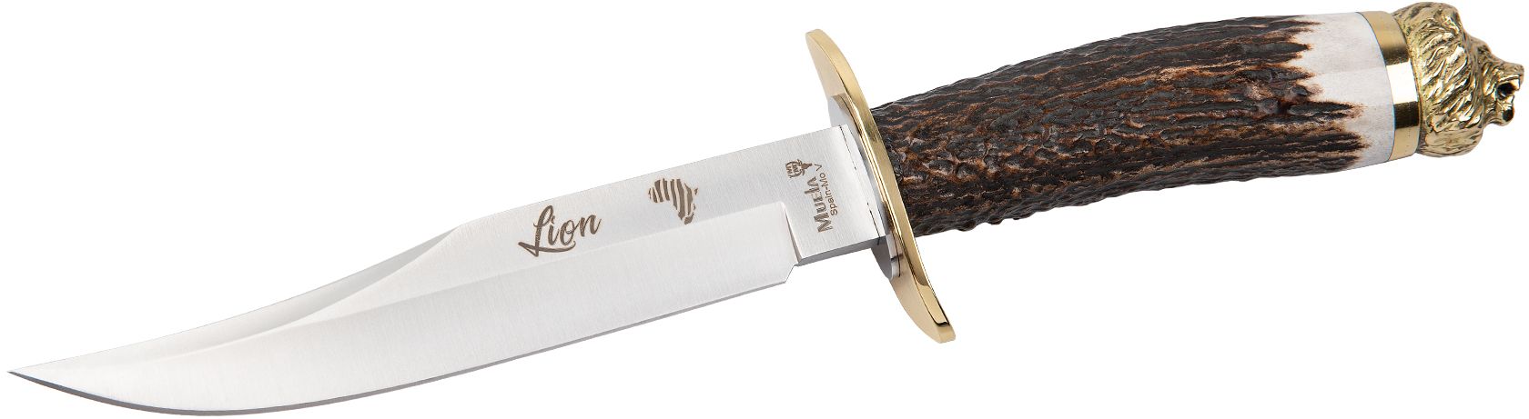 Cutit MUELA 160mm Blade RHINO-16BF, Stag Deer Handle, Brass Guard And Rhino Head Cap