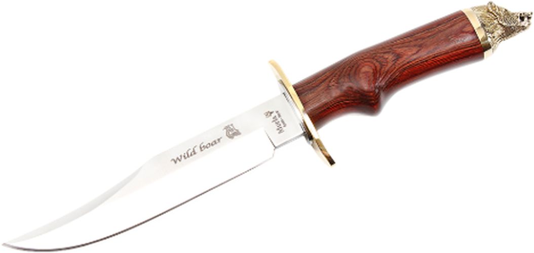 Cutit MUELA 160mm Blade WILDBOAR-16R, Rosewood Pakawood, Brass Guard And Wild Boar Head Cap