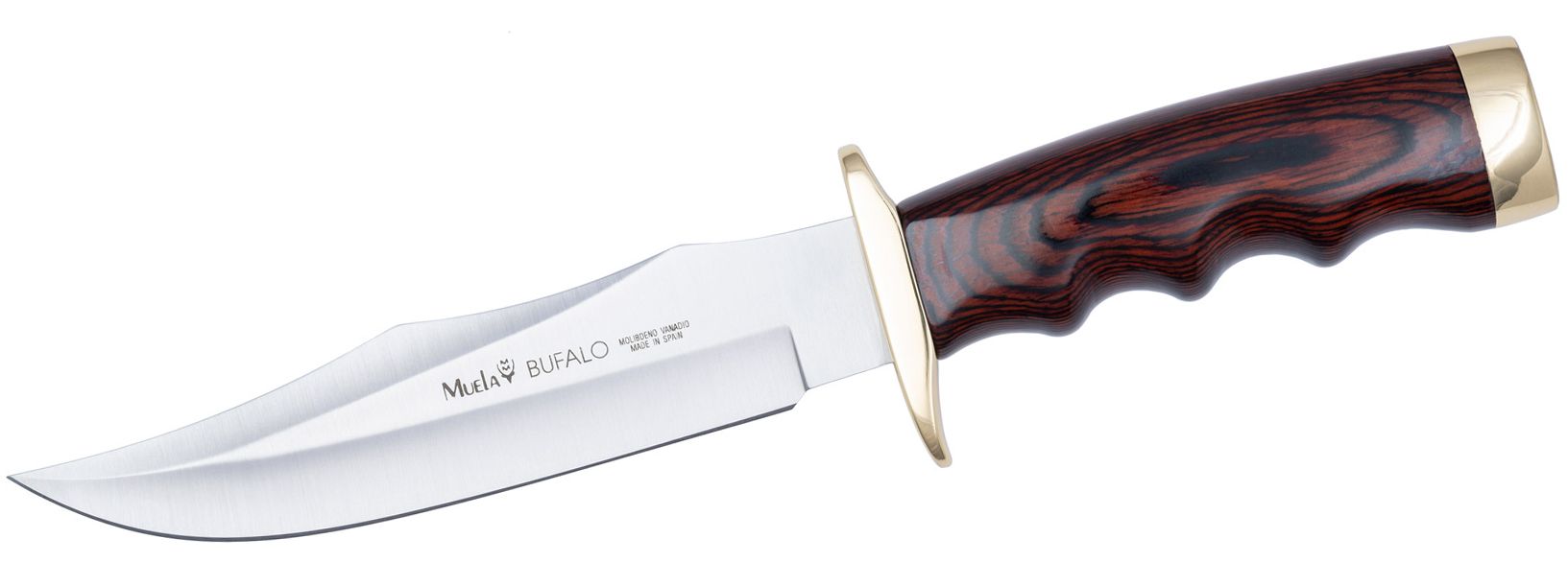 Cutit MUELA 170mm Full Tang Blade BUFFALO-17R, Red Coral Pakawood And Nickel Silver Handle 
