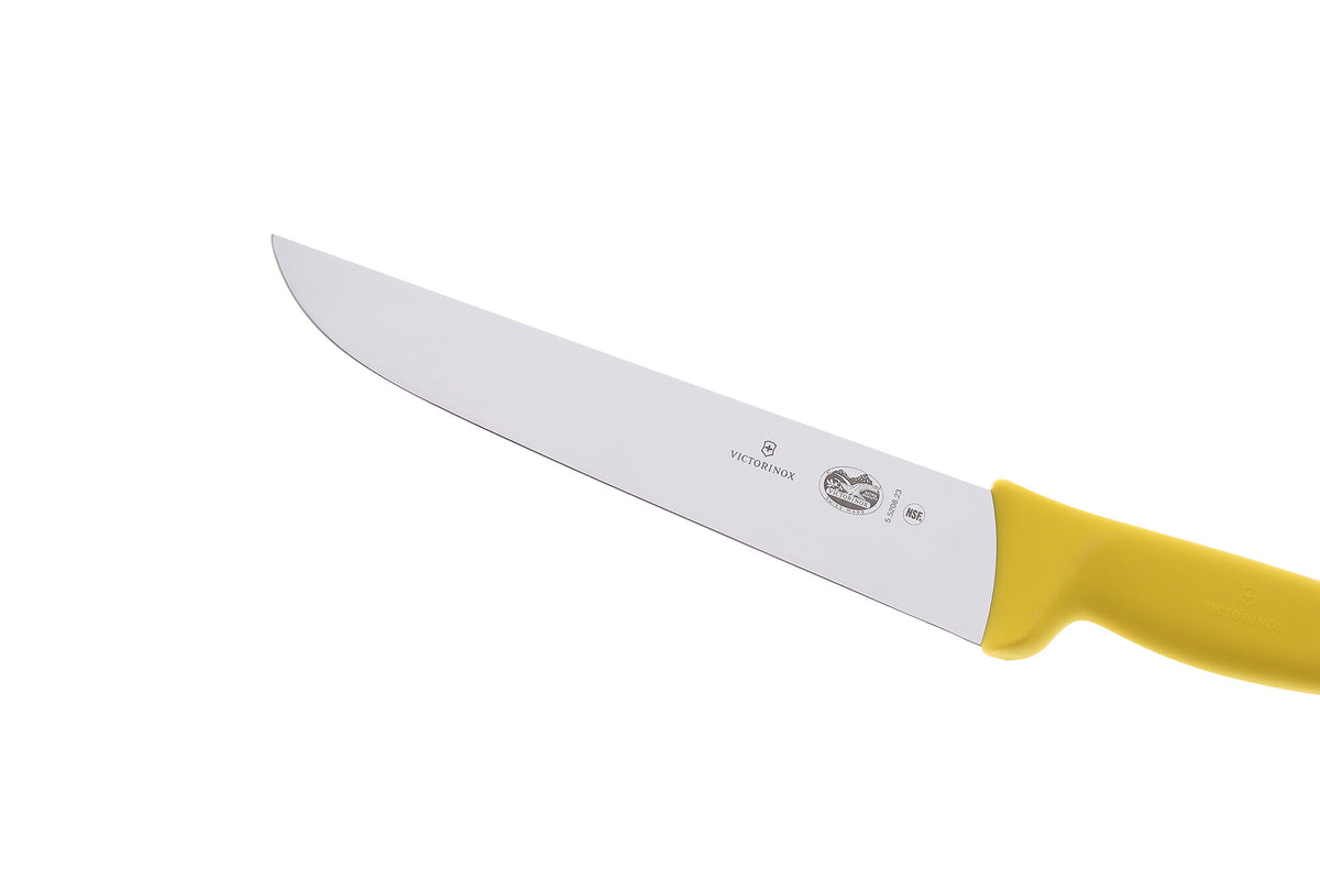 Cutit Macelar Victorinox Fibrox Butchers Knife, Lama 20cm, Galben