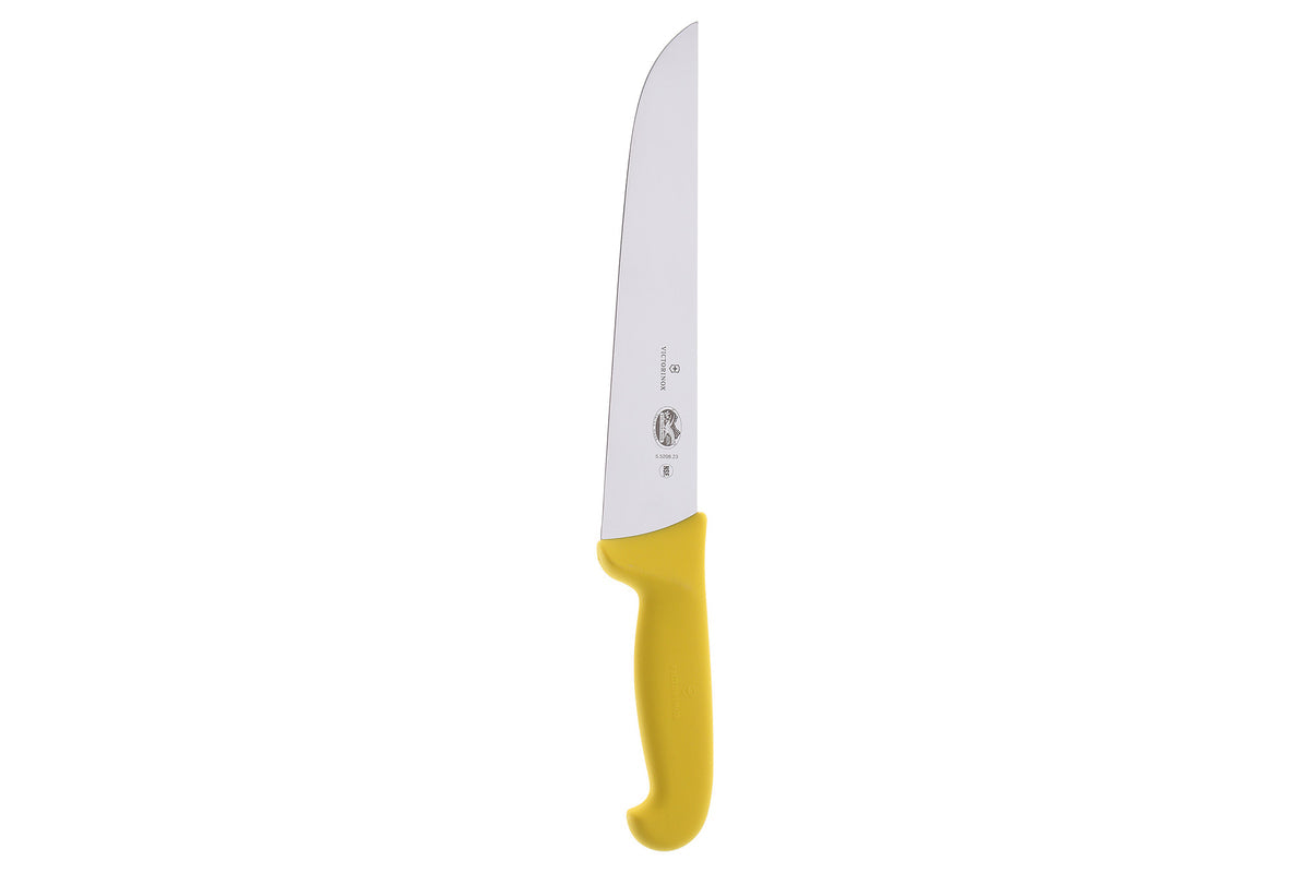 Cutit Macelar Victorinox Fibrox Butchers Knife, Lama 28cm, Galben