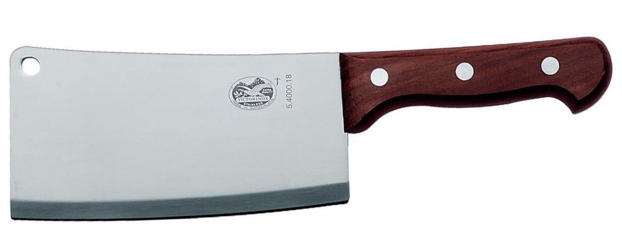 Cutit Satar Victorinox Wood Kitchen Cleaver, Lama 18cm, Maro
