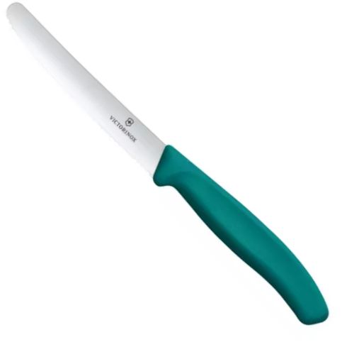 Cutit VICTORINOX Swiss Classic Tomato &amp; Table Knife, Wavy Green, 1buc/pac