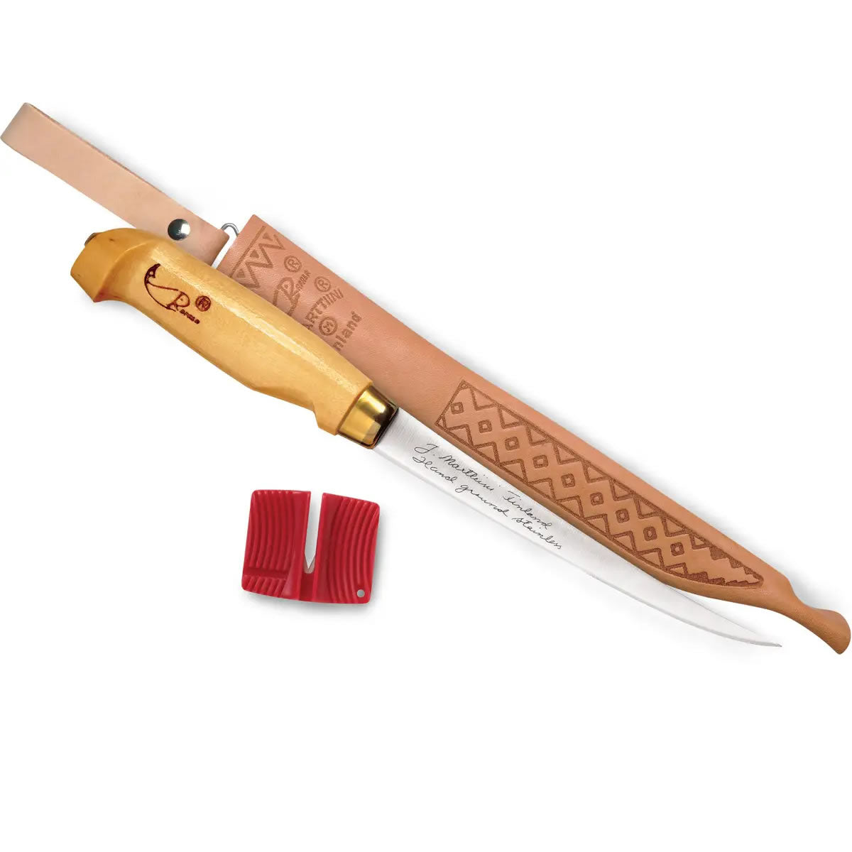 Cutit pentru Filetat + Dispozitiv de Ascutit MARTTIINI, Lama 15cm