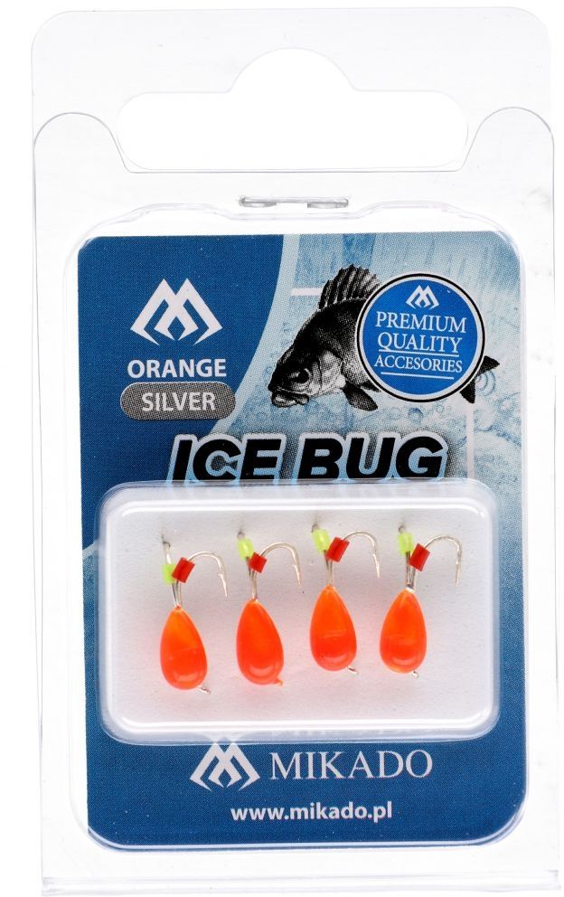 Dandineta Mikado Ice Bug Tungsten, Orange Black, 0.8g, 4mm, 4buc/plic 