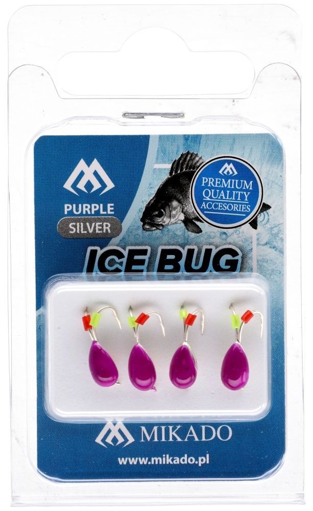 Dandineta Mikado Ice Bug Violet, Black, 0.8g, 4mm, 4buc/plic 