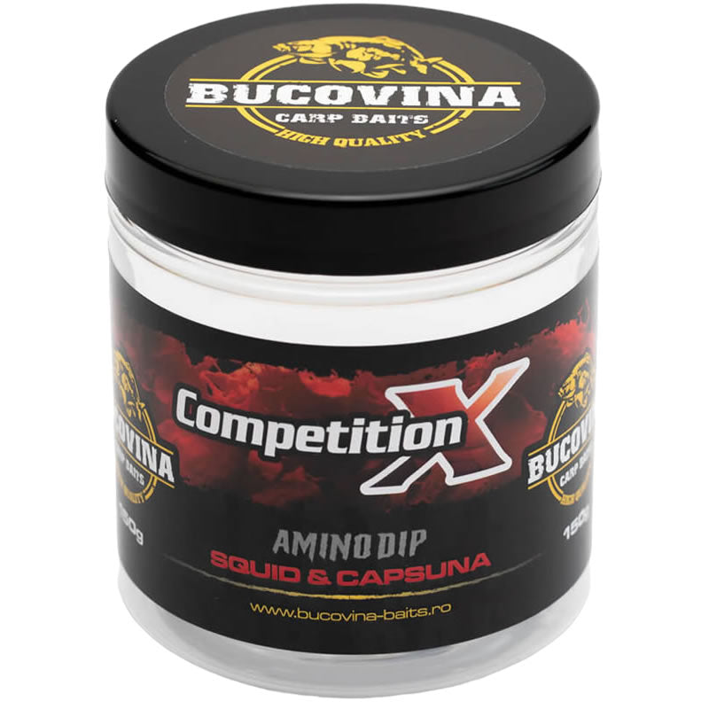 Dip Amino BUCOVINA BAITS Competition X, Squid &amp; Capsuna, 160g