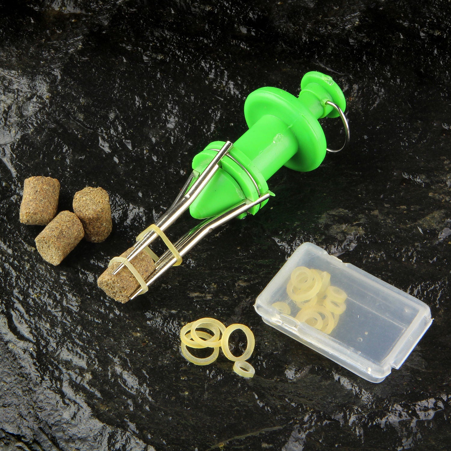 Dispozitiv Aplicare Inel Silicon Nevis Bait Bander + Inele Silicon