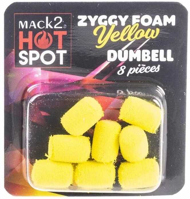 Dumbell MACK2 Ziggy Foam Dumbell Two Tone, Galben, 12mm, 8buc/pac