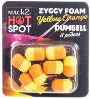 Dumbell MACK2 Ziggy Foam Dumbell Two Tone, Galben-Portocaliu, 12mm, 8buc/pac