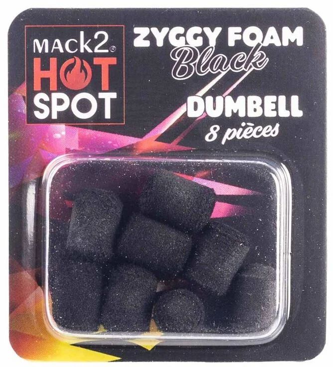 Dumbell MACK2 Ziggy Foam Dumbell Two Tone, Negru, 12mm, 8buc/pac