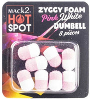 Dumbell MACK2 Ziggy Foam Dumbell Two Tone, Roz-Alb, 12mm, 8buc/pac