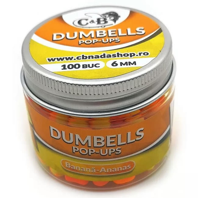 Dumbells C&amp;B Pop-ups, Ananas-Banana, 6mm, 100 buc/cutie
