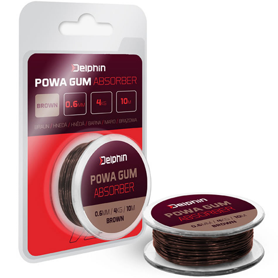 Elastic Delphin POWA GUM Absorber Maro, 0.6mm, 4kg, 10m