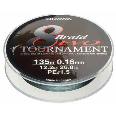 FIR DAIWA TOURNAMENT X8 EVO DARK GREEN 0.18MM/15,8KG/300M