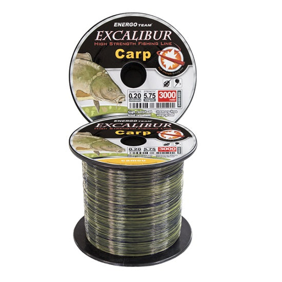 FIR ENERGO TEAM EXCALIBUR CARP CAMOU 3000M 0.20MM