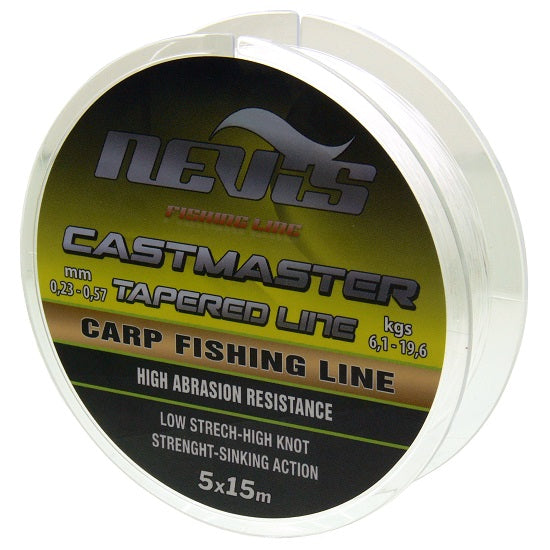  FIR MONOFILAMENT CONIC NEVIS SHOCK LEADER CASTMASTER 0.23-0.57MM, 15M X 5M / 75M  