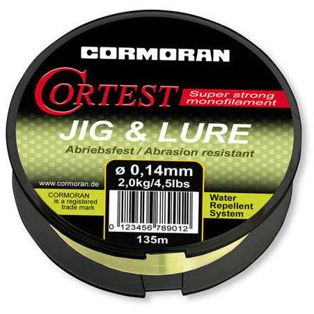 FIR MONOFILAMENT CORMORAN CORTEST JIG LURE FLUO 020MM/4,0KG/135M