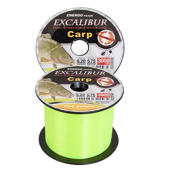 FIR MONOFILAMENT ENERGOTEAM EXCALIBUR CARP FLUO YELLOW 0.20MM 3000M