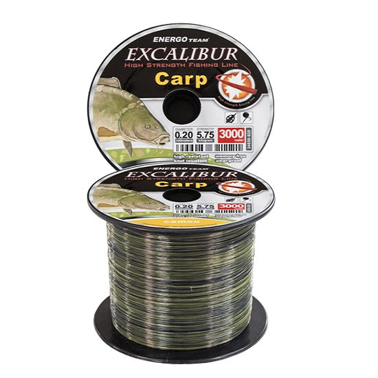 FIR MONOFILAMENT EXCALIBUR CARP CAMOU 0.22MM 3000M