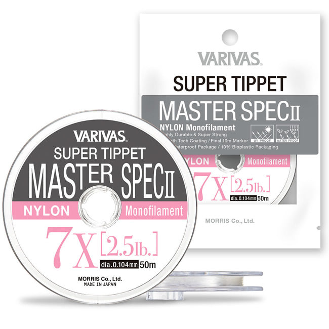 FIR MONOFILAMENT FLY VARIVAS SUPER  TIPPET MASTER SPEC ll NYLON 8X 50m 0.090mm 1.8lb